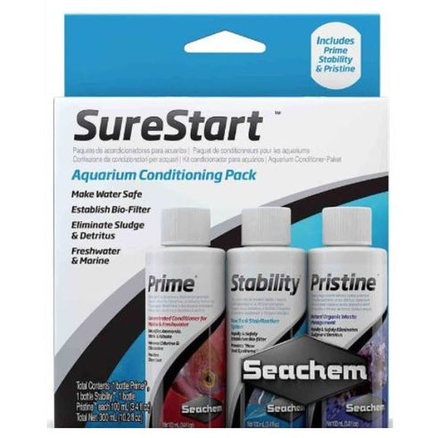 Seachem SureStart Pack Stability, Prime and Pristine 100ml